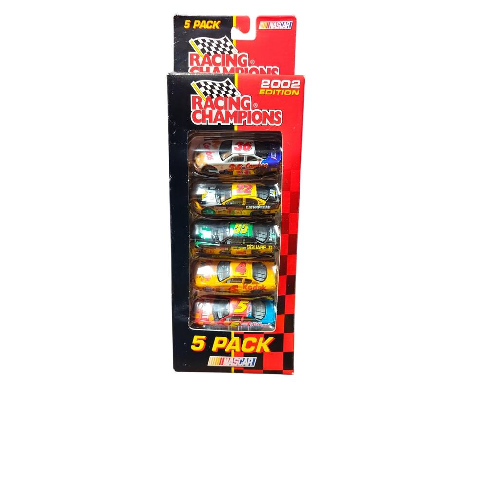 Racing Champions NASCAR 5-Pack Die-Cast Replicas – 2002 Edition New